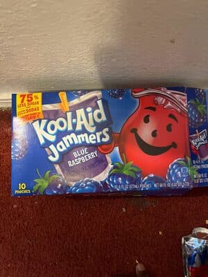 Blue Raspberry Flavored Drink Soda