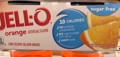 Orange Sugar Free Low Calorie Gelatin Snacks