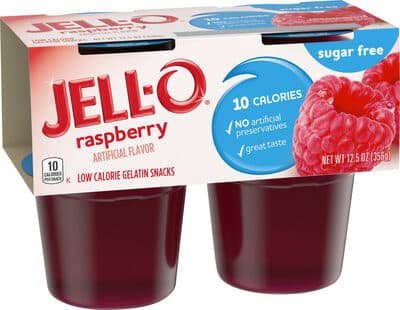Raspberry Low Calorie Gelatin Snacks