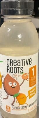 Peach Mango Flavored Coconut Water Beverage