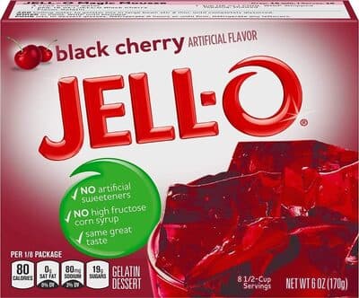 GELATIN DESSERT, BLACK CHERRY