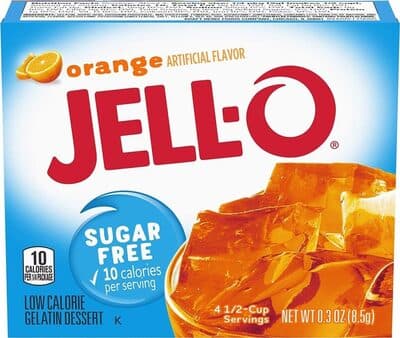 Orange Sugar Free Low Calorie Gelatin Dessert