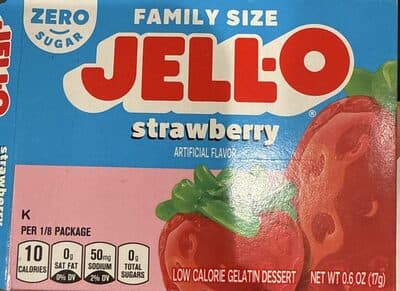 Strawberry Low Calorie Gelatin Dessert