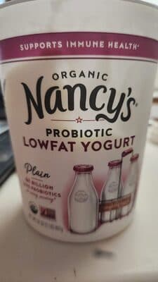 Plain Organic Probiotic Lowfat Yogurt