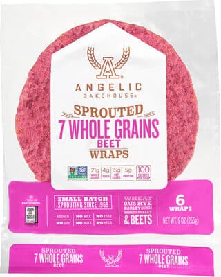 Vibrant Beet 7 Sprouted Whole Grains Garden Wraps