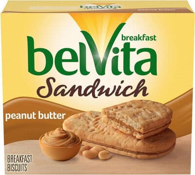 Peanut Butter Sandwich Breakfast Biscuits