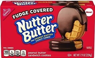 Fudge Covered Peanut Butter Sandwich Cookies