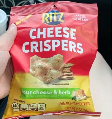 Four Cheese & Herb Flavor Cheese Crispers Potato and Wheat Chips