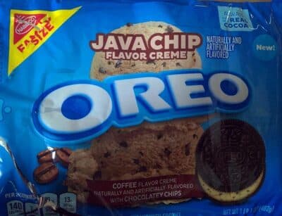 Oreo Java Chip Flavor Creme Chocolate Sandwich Cookies