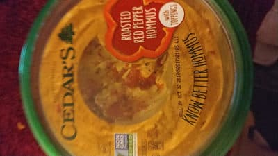 Roasted Red Pepper Hummus with Toppings