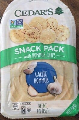Garlic Hummus Snack Pack with Hummus Chips
