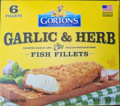Roasted Garlic & Italian Herb Breaded Fish Fillets