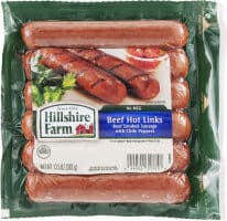 Beef Hot Links Smoked Sausage Made With Spicy Red Pepper