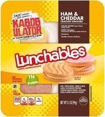 LUNCHABLES, HAM & CHEDDAR CRACKER STACKERS