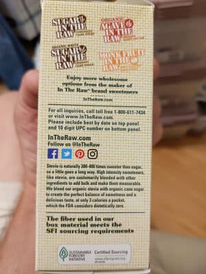 Organic Stevia and Cane Sugar Blend Packets