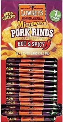 Microwave Pork Rinds, Hot & Spicy