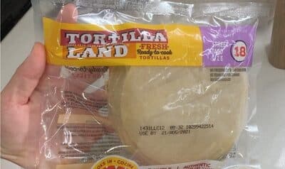 Flour Small Fresh Uncooked Tortillas