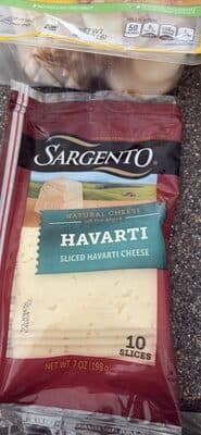 Sliced Havarti Natural Cheese