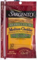 Sliced Natural Reduced Fat Cheese, Medium Cheddar