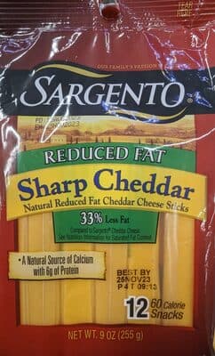 Sharp Cheddar Reduced Fat Natural Cheese Sticks
