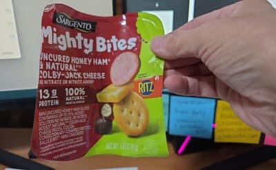 Mighty Bites Uncured Honey Ham And Natural Colby Jack Cheese