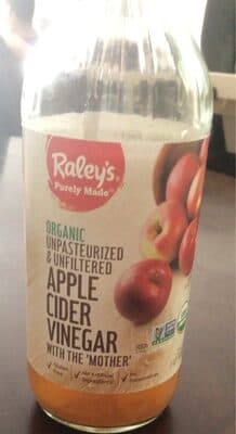 Organic Unpasteurized & Unfiltered Apple Cider Vinegar With The 'Mother'