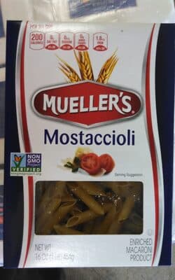 Mueller's Enriched Macaroni Product Mostaccioli