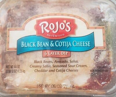 Black bean and cotija cheese 6 layer dip