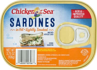Sardines in oil lightly smoked