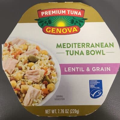 Mediterranean Tuna Bowl Lentil & Grain