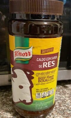 Caldo con sabor de res