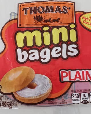 Plain Pre-Sliced Mini Bagels