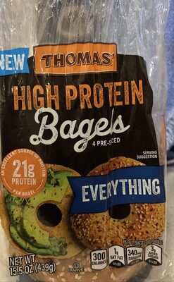 High Protein Bagels Everything
