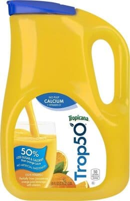 Tropicana Trop50 No Pulp Calcium & Vitamin D Orange Juice