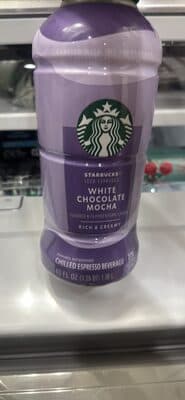 White Chocolate Mocha Flavored Chilled Espresso Beverage