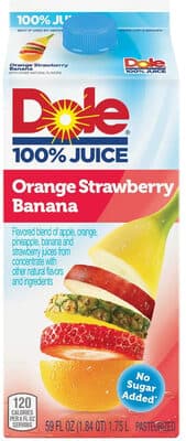 Orange Strawberry Banana 100% Juice