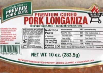 Longaniza pork