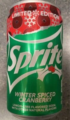Sprite winter spiced cranberry