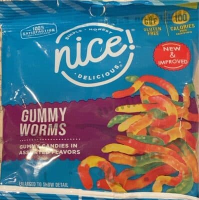 Gummy Worms Candies In Assorted Flavors