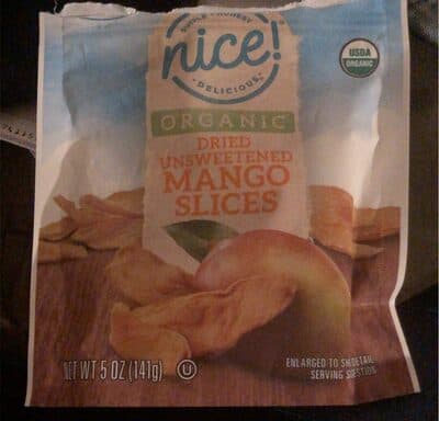 Organic Dried Unsweetened Mango Slices
