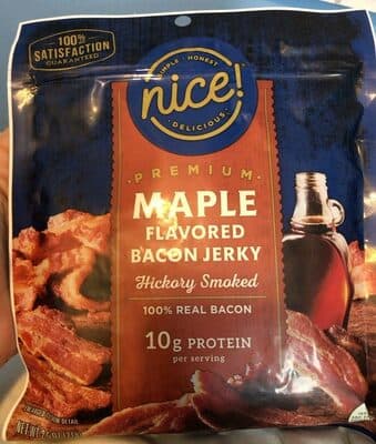 Maple Flavored Hickory Smoked Premium Bacon Jerky