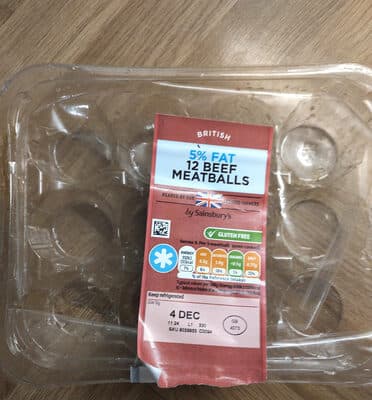 5% fat beef meatballs
