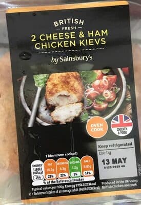 Cheese And Ham Chicken Kievs