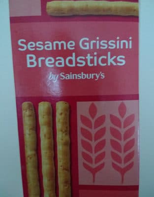 Sesame grissini breadsticks