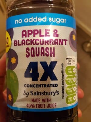 Apple and Blackcurrant Squash
