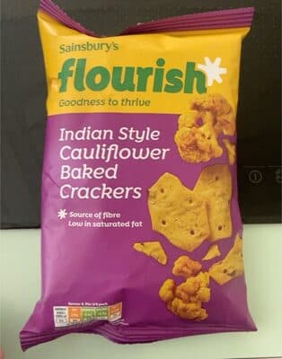 Indian Style Cauliflower Baked Crackers