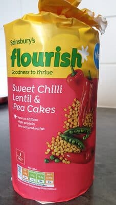 Sweet Chilli Lentil & Pea Cakes