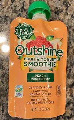 Fruit & Yogurt Smoothie Peach Raspberry