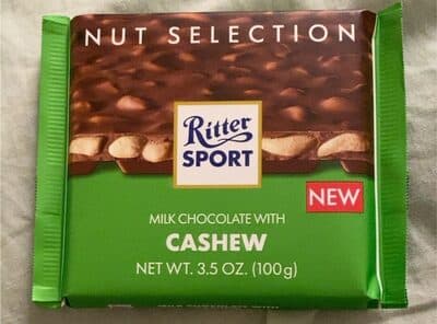 Milk chocolate with cashew
