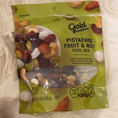 Pistachio Fruit & Nut Trail Mix Almonds, Dried Cranberries, Cashews, White Confection Cups, Pistachios & Dried Cherries